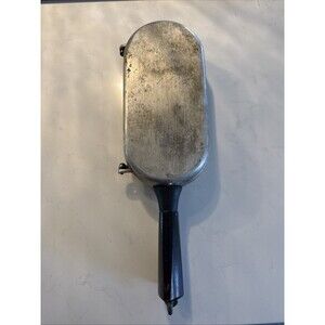 Miracle Maid Cookware Hinged Folding Aluminum Omelet Fish double Fry Pan Vintage